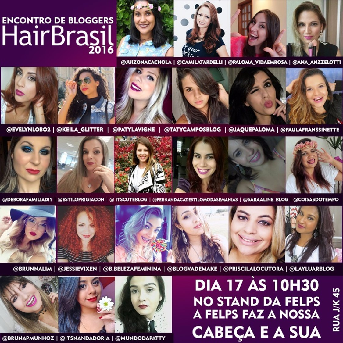 Venha me conhecer na Hair Brasil 2016 com a Felps!