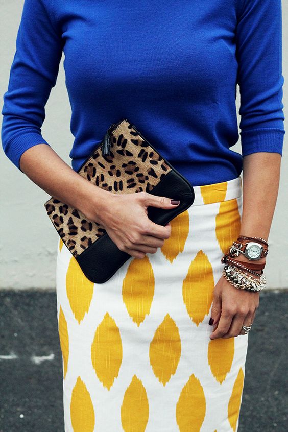 Looks inspiradores Amarelo + Azul