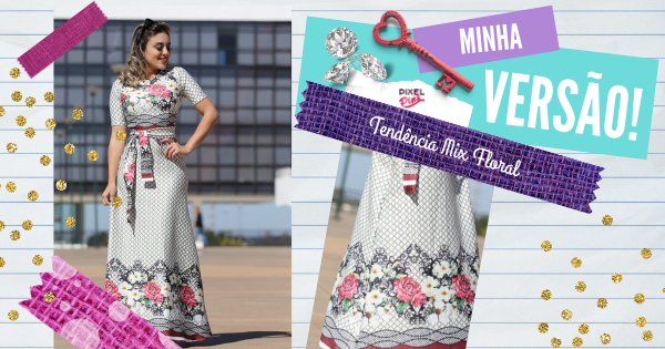 Três tendências da moda 2019/ 2020 para ficar de olho Flor de Amêndoa Loja Moda Evangélica vestido-longo-xadrez-faixa-amarracao